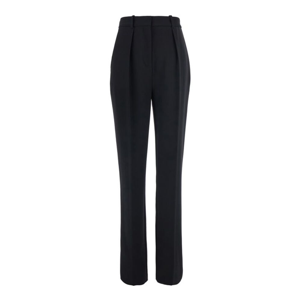 Elisabetta Franchi Women Black Trousers With Pleats And Crepe Fabric For Women